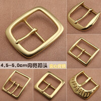 Khóa thắt lưng bằng đồng nguyên chất 4.5cm, khóa hình chữ D, khóa thắt lưng thông thường, khóa thắt lưng thủ công rộng