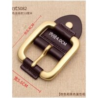 Khóa thắt lưng, chốt đầu, khóa da thật, khóa đồng thau rắn, khóa thắt lưng cố định, phụ kiện thắt lưng quần, khóa đồng thau 3.8CM