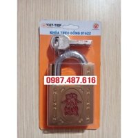 Khóa treo đồng 01622 - Khóa Việt Tiệp chống cắt hình thần tài chất liệu đồng thau cao cấp 1622