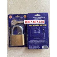 Khóa treo đồng bấm 01601 - Khóa Việt Tiệp chính hãng 1601