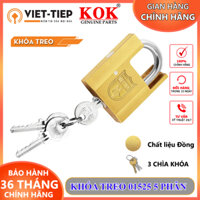 Khóa treo Việt Tiệp 01525 khóa chống cắt trộm đồng màu vàng khóa cầu 8mm dày 17mm 3 chìa khóa 5 phân chính hãng KOK