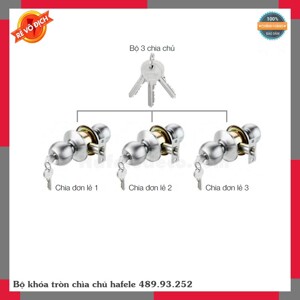 Khóa tròn bộ 3 có chìa chủ Hafele 489.93.252