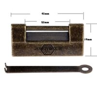 Khóa Trung Quốc Retro Hợp Kim Vintage Hộp Trang Sức Ổ Khóa Hộp Cổ Hoa Nhỏ Ổ Khóa Ngang Mở Retro