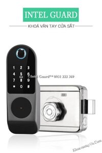 Khoá từ vân tay cổng sắt cửa inox X1