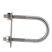 [Khóa U-Bolt] Bộ đầy đủ M8, thép carbon mạ kẽm tiêu chuẩn quốc gia, khóa U-Bolt hình chữ U mở rộng, khóa cố định ống nước, kẹp ống