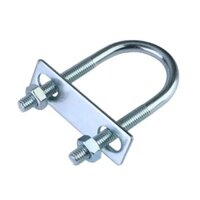 [Khóa U-Bolt] Bộ đầy đủ M8, thép carbon mạ kẽm tiêu chuẩn quốc gia, khóa U-Bolt hình chữ U mở rộng, khóa cố định ống nước, kẹp ống