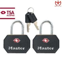 Khóa Vali TSA Master Lock 4681 TBLK Bộ 2 ổ đen chung chìa