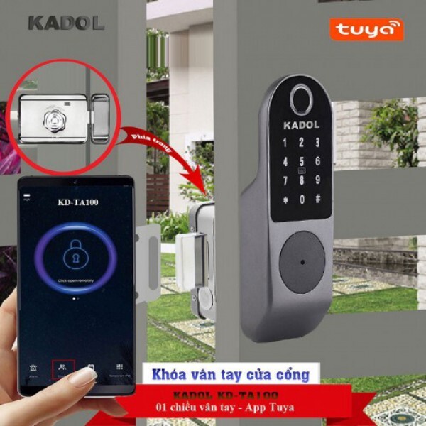 Khóa vân tay cửa cổng Kadol KD-TA100 (Wifi/4G app)