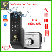 Khóa Vân Tay Cửa Sắt, Cửa Gỗ Mã UK-CS2 Có APP