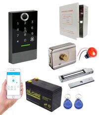 Khoá vân tay nhà trọ K2F cho cổng ngoài trời 2 khoá kết hợp