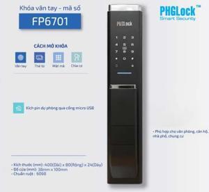 Khóa vân tay PHGLock FP6701