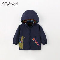 Khoác bé trai Malwee mùa thu 2024 có mũ trùm đầu giản dị phong cách Âu & Mỹ