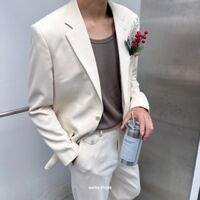 Khoác BT blazer trơn 567 - Trắng kem