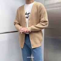 Khoác BT cardigan len thừng - Camel