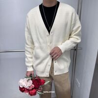 Khoác BT cardigan len thừng - Trắng