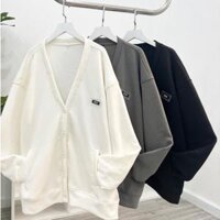 Khoác cardigan nỉ bông mềm mịn tag WZS ảnh thật shop tự chụp, Áo Khoác Cardigan Cho Nữ Phong Cách Ulzzang Phù Hợp Đi Đà Lạt, Dạo Biển, - Trắng - XL