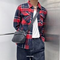 Khoác UN dạ kẻ caro - Đỏ