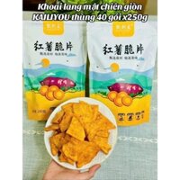 Khoai lang mật sấy giòn siêu ngon ăn nhức cái lách