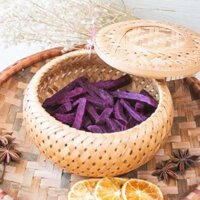 Khoai lang tím cọng sấy giòn không đường thơm ngon