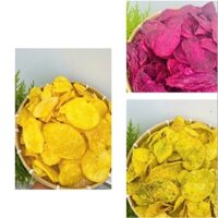 Khoai Lang Vàng/Tím/Hành Sấy Mật Ong Đà Lạt, Giòn Ngon Đậm Vị, Hàng Xuất Khẩu Loại 1, 500gr