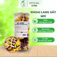 Khoai sấy mix Thanh An Healthy Food, Khoai lang sấy mix giòn ăn vặt tiện dụng, hộp 300g