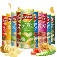 Khoai tây chiên Lay's Unlimited 104g, khoai tây chiên hương cà chua, đồ ăn nhẹ văn phòng, đồ ăn nhẹ giải trí