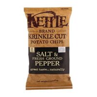 Khoai Tây Chiên Vị Muối Tiêu, Krinkle Cut Potato Chips, Salt & Fresh Ground Pepper, 5 oz (141g) - KETTLE BRAND