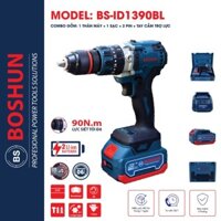 Khoan pin 3 chức năng BOSHUN BS-ID1390BL Không chổi than, Máy khoan pin 13mm