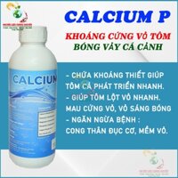 Khoáng Ăn Cho Tôm Cá Calcium P Khoáng Cứng Vỏ Tôm Nhanh Lột Vỏ Cá Bóng Vảy Dày Thân Lên Màu Đẹp, Chai 1000ml