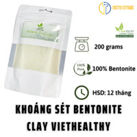Khoáng Sét Bentonite Clay Viet Healthy Thải Kim Loại Nặng, Mặt Nạ Đất Sét Sạch Mụn Làm Sạch Tiêu Hóa