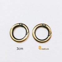 Khoen tròn mở 30mm 1 cái - Đồng