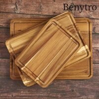 Khối cắt gỗ nguyên khối BENYTRO, Thớt dày bằng gỗ, Thớt rau chống mài mòn bền cho gia đình