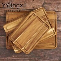 Khối cắt gỗ nguyên khối YYLINGX, Thớt dày bằng gỗ, Thớt rau chống mài mòn bền Dụng cụ nhà bếp