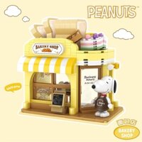 Khối Đồ Chơi Lắp Ráp Cửa Hàng Bánh Nướng Hoa Snoopy Chính Hãng Làm Quà Tặng