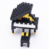 Khối đồ chơi nhạc cụ, violin, saxophone, guitar, giáo dục sáng tạo, lắp ráp đàn piano lớn, trang trí, quà tặng nhỏ