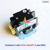 Khởi động từ (Contactor) AC220V/50HZ HCK3-32A/2PF - 8 chân