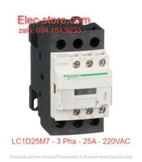 Khởi Động Từ Schneider LC1D25 - Contactor Schneider LC1D25M7 - Khởi 3 Pha 25A 220VAC