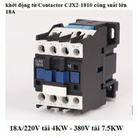 Khởi động từ/Contactor CJX2-1810 công suất lớn 18A/220V/380V