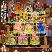 Khối hoa dâm bụt, chậu hoa hướng dương, bó hoa vĩnh cửu, đồ chơi lắp ráp, quà sinh nhật cho bé gái