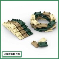 Khối Lego Quân nhân, Lực lượng đặc biệt, bao cát nhiều màu, boongke non bộ, phụ kiện cảnh chiến tranh, xây dựng, lắp ráp, chơi