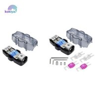 Khối phân phối hợp nhất 60A 80A 100A Đầu vào 1x 0 / 2 / 4 Nhỏ gọn 1 Phụ kiện Giá đỡ cầu chì Hộp cầu chì ô tô cho Rvs