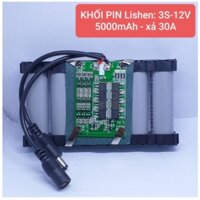 KHỐI PIN Lishen 3S 12V 5.000mah Xả 25A