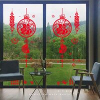 Khối Sticker Trang Trí Tường Hình Trung Quốc Mới Năm Lễ Hội Mùa Xuân Cửa Kính Cửa Sổ