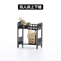 Khối xây dựng cảnh đường phố thành phố hạt nhỏ mới, phụ kiện mô hình giường đôi, mô hình giường đơn, đồ chơi cảnh búp bê mini