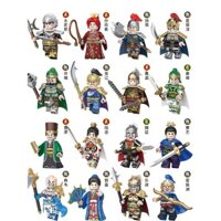 Khối xây dựng Diku, mô hình minifigure hiếm có, Guan Yu, Lu Bu, anh hùng Tam Quốc, lính cổ, đồ chơi lắp ráp của bên thứ ba