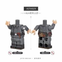 Khối xây dựng hạt nhỏ JGTH029 mới, mô hình người lính Đức, mô hình quân sự UV, phiên bản áo khoác M42, chiều cao khoảng 4cm 98k