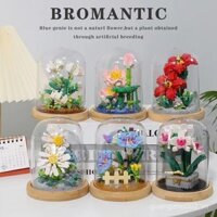 Khối xây dựng hoa vĩnh cửu, đồ chơi lắp ráp giáo dục hoa hồng, quà tặng sinh nhật thủ công DIY cho bé gái