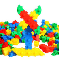 Khối xây dựng hồn nhiên trẻ em lắp ráp hạt lớn đa dạng ghép hình mẫu giáo bé trai bé gái xếp hình đồ chơi bằng nhựa