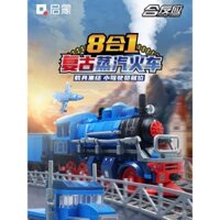 Khối xây dựng khai sáng, xe lửa hơi retro, xe máy, xe buýt, xe điện, mô hình đồ chơi giáo dục cho bé trai 42206