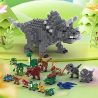 Khối xây dựng khủng long hạt nhỏ Trung Quốc, đồ chơi lắp ráp khủng long Tyrannosaurus Rex độ khó cao cho bé trai và bé gái, câu đố khủng long 3.3